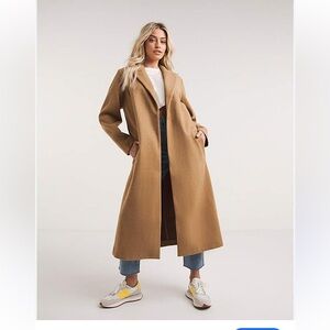 Elements Long Camel overcoat Oversized men style top coat New 14/16